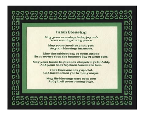 Irish Blessing Wedding Anniversary Blessing With Celtic Knot