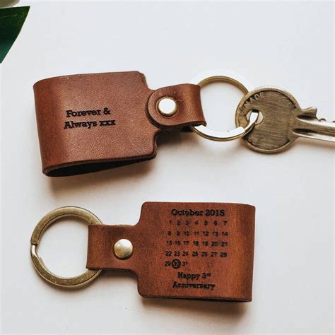 I actually had to stop myself from adding more to this post. Personalised Third Wedding Anniversary Leather Keyring ...