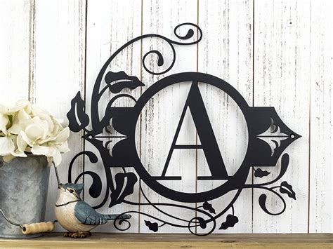Free shipping* on all metal wall art and decor. Buy a Hand Made Monogram Metal Wall Art | Custom Sign | Monogrammed Sign | Personalized ...