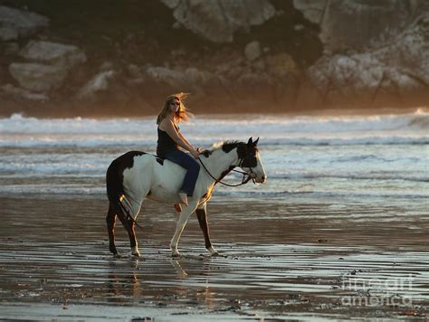 Cowgirl On The Beach Photograph By Lori Bristow