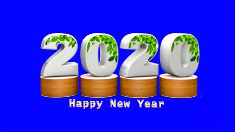 Happy New Year 2020 New Green Screen Animated Text Effect Youtube