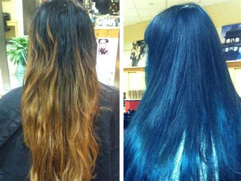 Tips to help protect color. I Tried Blue Black Hair Dye From Loreal And This Thing ...