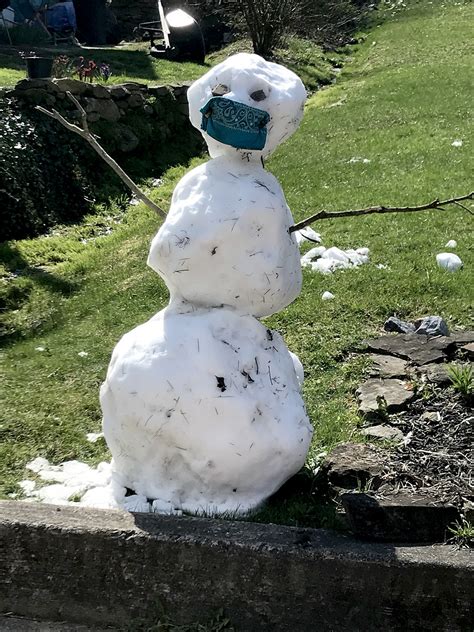 Don't cry, snowman, not in front of me who'll catch your tears if you can't catch me don't cry, snowman, don't you fear the sun who'll carry me without legs to run, honey without legs to. Masked snowman a sign of the times | News, Sports, Jobs ...