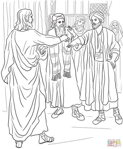 Jesus Heals A Man With A Withered Hand Jesus Heals Bible Coloring