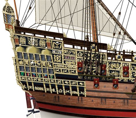 Hms Sovereign Of The Seas 1637 Profile Artwork A3 Glossy Print Sailing