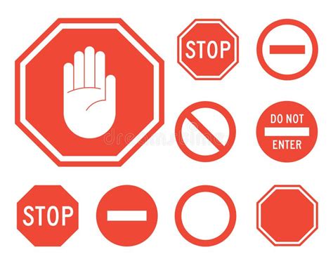 Stop And Go Signs Stock Vector Illustration Of Prevent 28798529