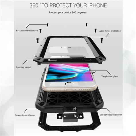 Coque De Protection Intégrale Incassable En Aluminium Pour Iphone