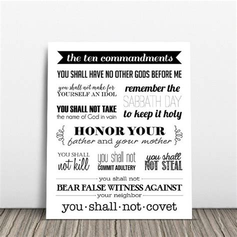 The Ten Commandments 8x10 Instant Download By Mollyburchdesigns