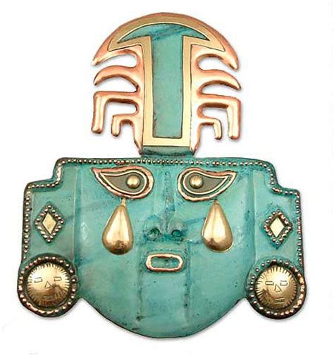 Peruvian Archaeological Mask Wall Décor French Country Style