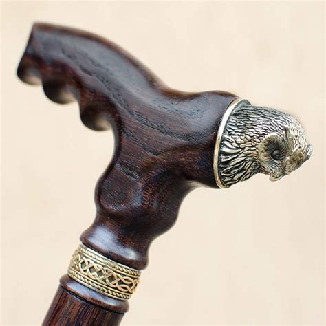 Fashionable Walking Canes For Men Owl Carved Derby Mens Cane Fancy Stylish Wooden Walking