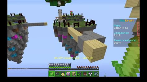 MINECRAFT Jogando SkyWars No SkyCraft O Kit Pescador YouTube