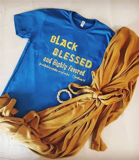 Black Blessed And Highly Favored Tee Etsy