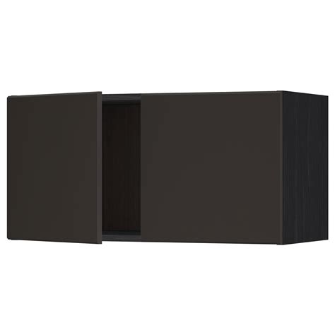 METOD Élément mural 2 portes - noir/Kungsbacka anthracite - IKEA