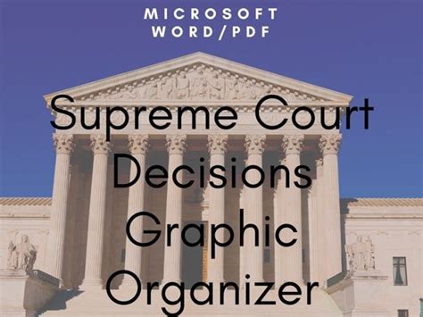 Supreme Court Decisions Graphic Organizer Teaching Resources
