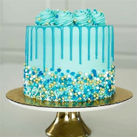 Pretty Cakes Beautiful Cakes Amazing Cakes Blue Birthday Cakes Birthday Cupcakes Wedding