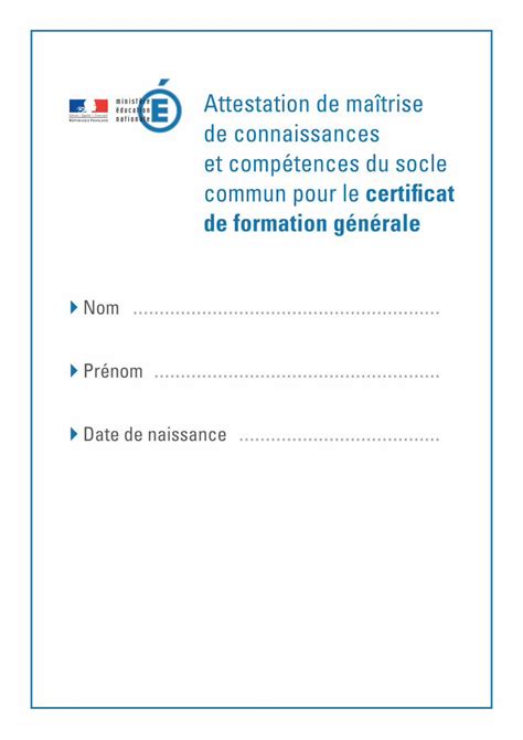 Pdf Certificat De Formation Génécationgouvfr