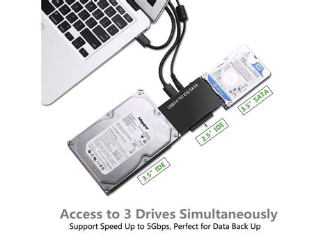 Usb 30 To Ide And Sata Converter External Hard Drive Adapter Kit For