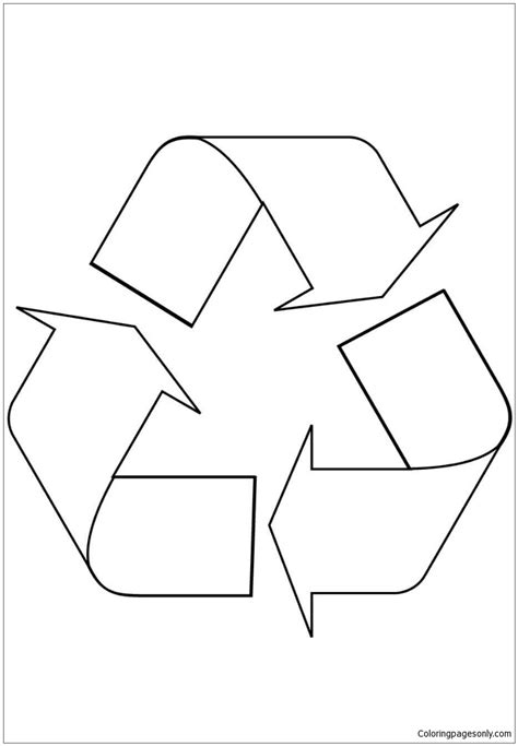 Recycle Bin Coloring Page