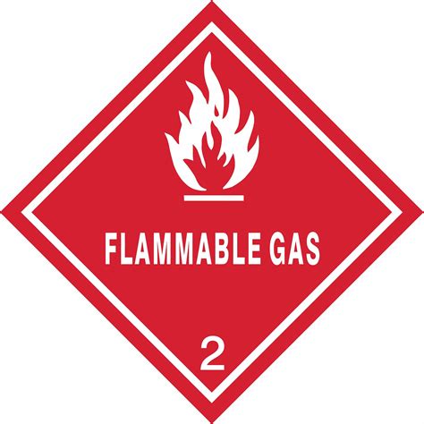 Flammable Gas In Label Wd Dot Container Label Eyg Eyg Grainger