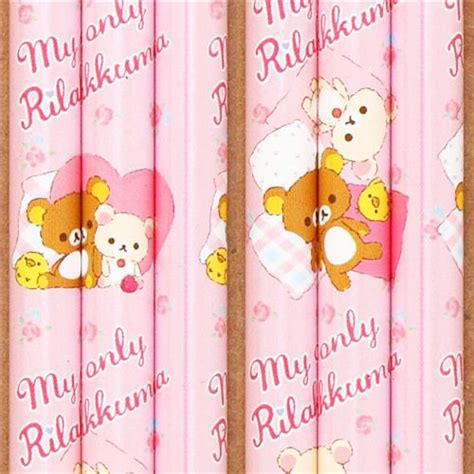 Pale Pink Rilakkuma Teddy Bear Heart Pencil Japan San X Modes4u