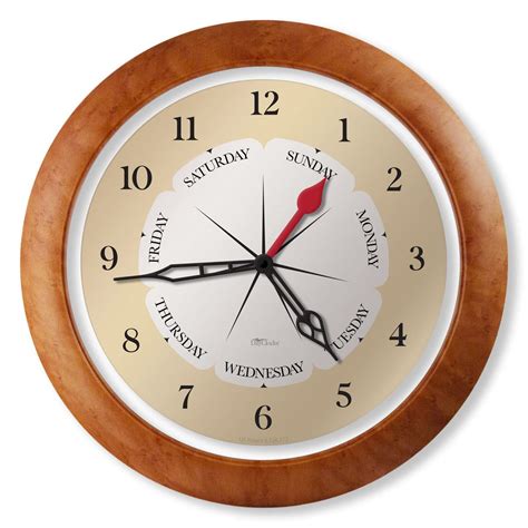 Buy Dayclocks Time And Week Day Wall Clock With Transparent Frame Ring