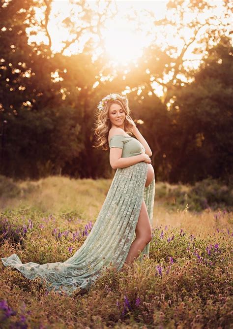 Genell Gown Lace Maternity Dress For Photoshoot Motherhood