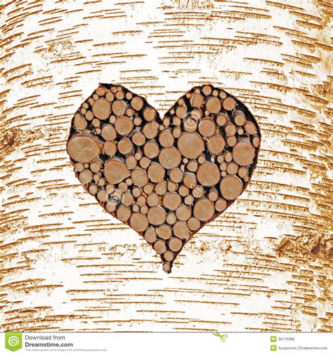 Magical, meaningful items you can't find anywhere else. Birch Tree Bark With Heart Shaped Cutout, Filled With ...