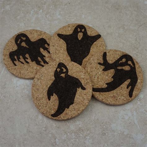 Halloween Ghost Cork Coasters