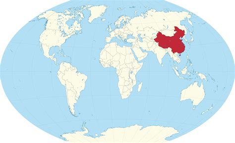 China On World Map Surrounding Countries And Location On Asia Map