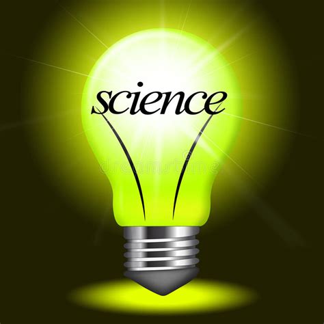 lampoule de la science montre la physique  les formules de chimie illustration stock