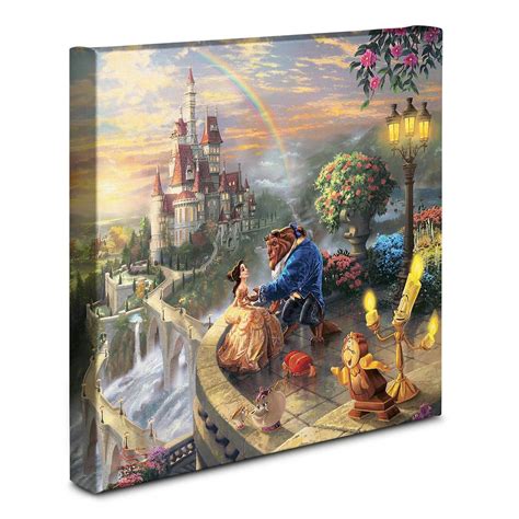 Beauty And The Beast Falling In Love Gallery Wrapped Canvas By
