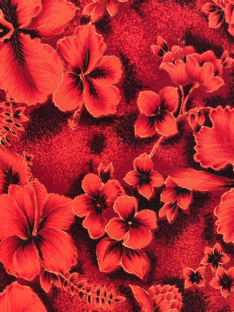 Red VHY Hawaiian Textiles | Vintage hawaiian, Hawaiian fabric, Hawaiian