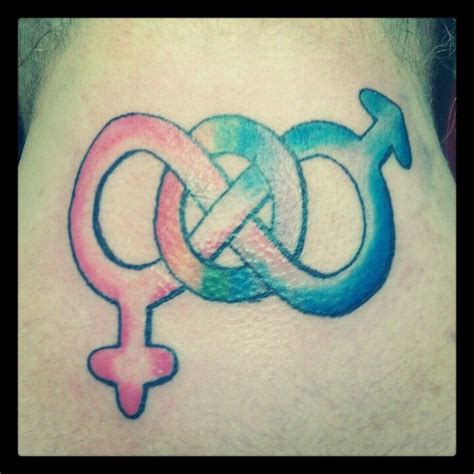 My Bisexual Tattoo On The Back Of My Neck Piercing Tattoo Ink Tattoo