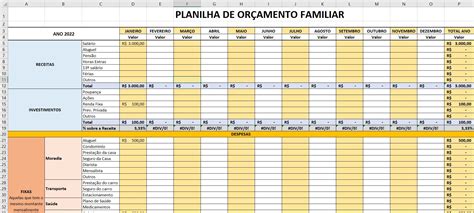 Planilha OrÇamento Familiar Agência Hmb Digital Hotmart