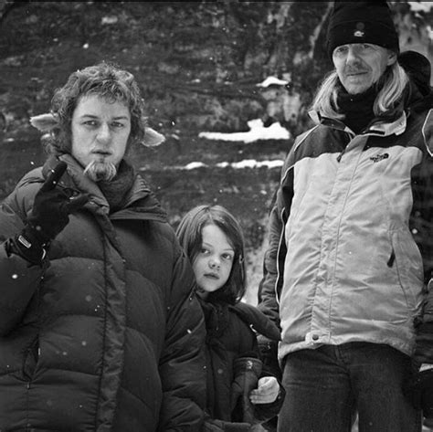 James Mcavoy Georgie Henley And Andrew Adamson On The Set Of The Chronicles Of Narnia The
