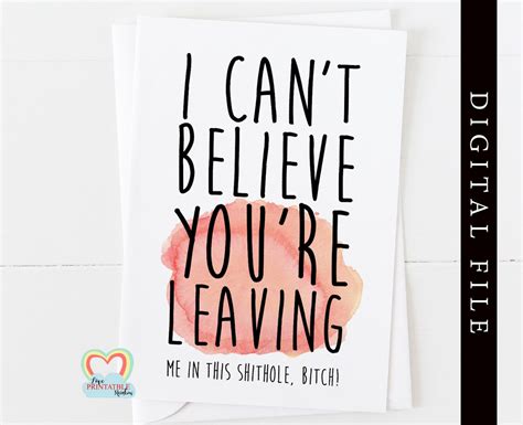 Goodbye Card Printable Coworker Leaving Card Instant Download Etsy