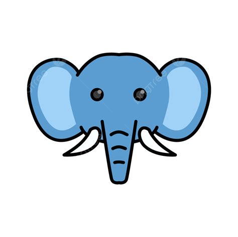 Gambar Ilustrasi Kartun Gajah Biru Yang Lucu Biru Gajah Kartun Png
