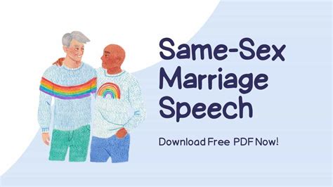 Same Sex Marriage Speech Example With Outline Pdf
