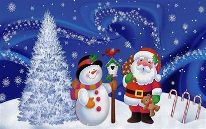 Merry Christmas Desktop Wallpapers Tree Santa Claus