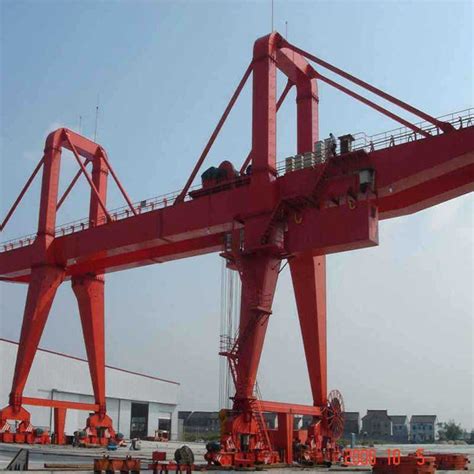 Outdoor Rail Mounted Shipbuilding T Double Girder Beam Industrial Gantry Cranes For Ship