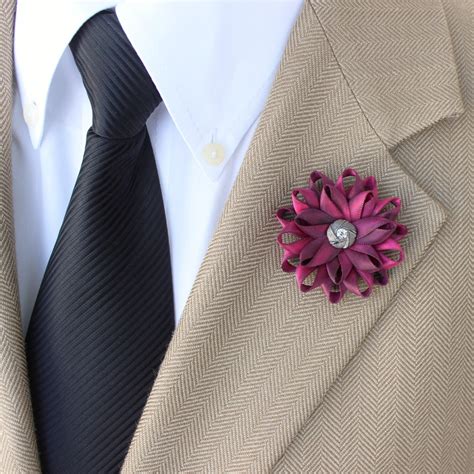 Lapel Flower For Men Hot Pink Lapel Flower For Men Mens Etsy