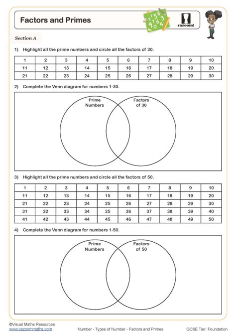Factors And Primes Worksheet Printable Maths Worksheets