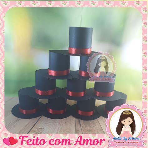 Copo em acrílico (5cm altura). CARTOLA PORTA COPINHO P/ DOCES no Elo7 | Ateliê.Ely ...