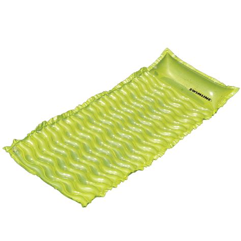 70 Inch Inflatable Lime Green Bubble Swirled Swimming Pool Air Mattress Float