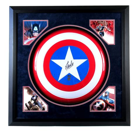 Stan Lee Signed Captain America Custom Framed Shield Display Radtke