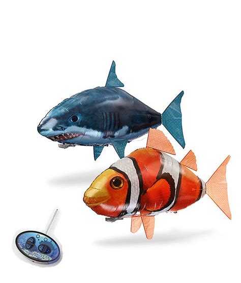 They move forward by flapping the tail back and forth which gives the fish a very lifelike movement. Remote Control Flying Shark | High Quality | Free shipping