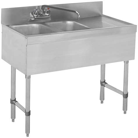 Advance Tabco Slb 32l Lite Two Compartment Stainless Steel Bar Sink