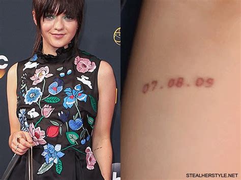 Maisie Williams Number Elbow Tattoo Steal Her Style