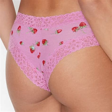 Victorias Secret Intimates And Sleepwear Just In Strawberry Cheeky Lacewaist Vs Nwt Poshmark