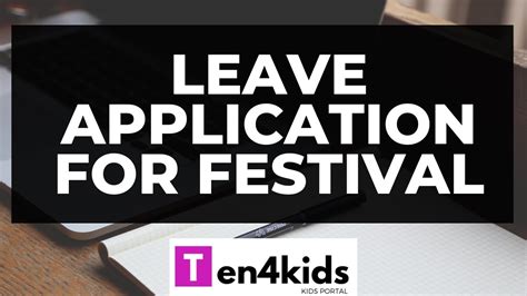 Sample applications on common reasons for in contrast, if you're seeking a casual leave for just a day or two, you may speak to him a day or two. Leave Application for Festival - YouTube